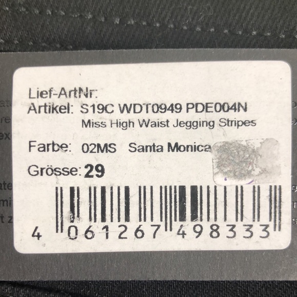 PHILIPP PLEIN MISS HIGH WAIST JEGGING LOGO STRIPES - Picture 14 of 16